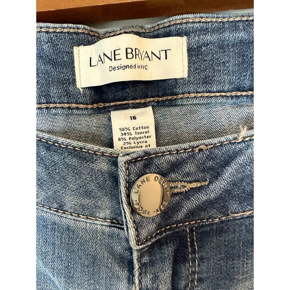 NWT Lane Bryant Embellished Super Stretch Skinny Jeans 16 - Picture 6 of 16